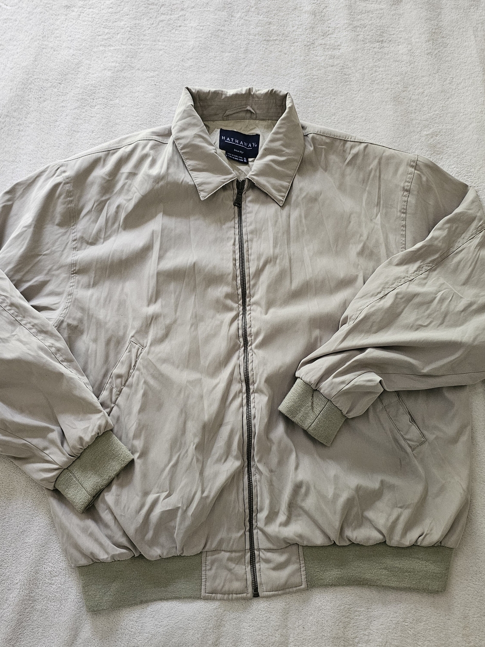 Vintage Hathaway Men's Khaki Harrington Bomber Golf Jacket XL